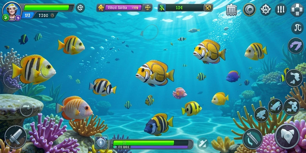 Screenshot utama dari gameplay Tembak Ikan yang seru di 3446.