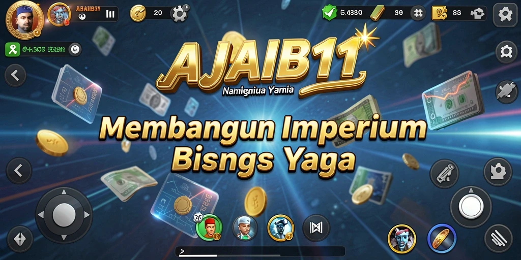 Tampilan gameplay AJAIB11 saat membangun bisnis yang sukses.