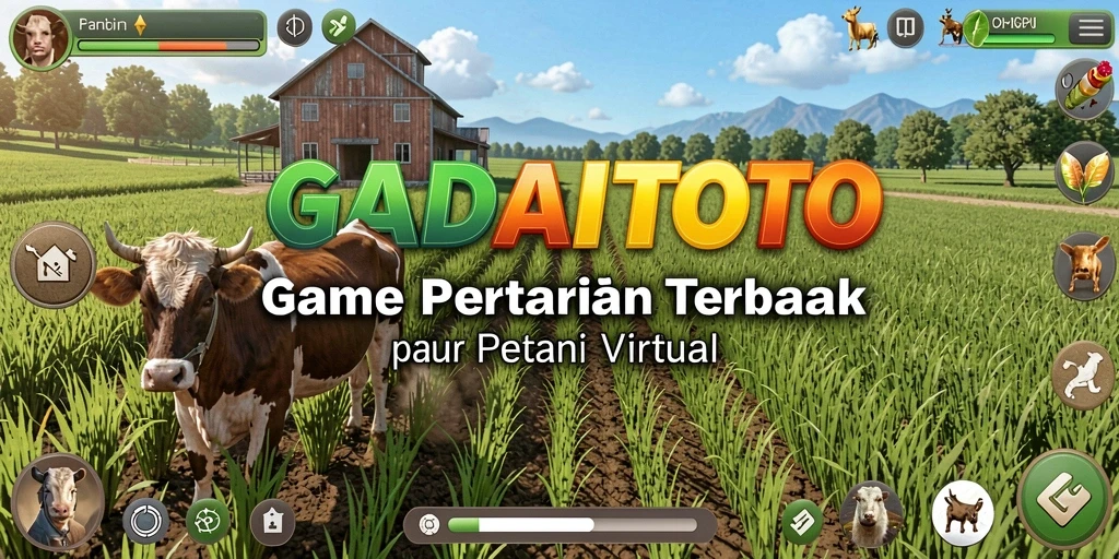 Screenshot gameplay GADAITOTO yang menampilkan aktivitas pertanian seru.