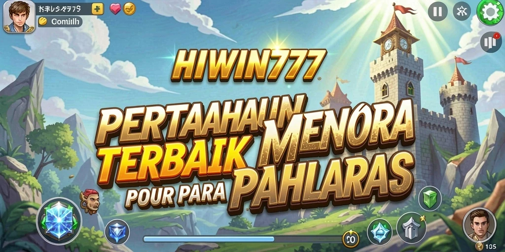 Tangkapan layar gameplay HIWIN777 menampilkan aksi pertahanan menara yang intens.