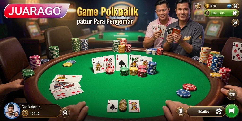 Tampilan screenshot JUARAGO dengan gameplay seru poker.