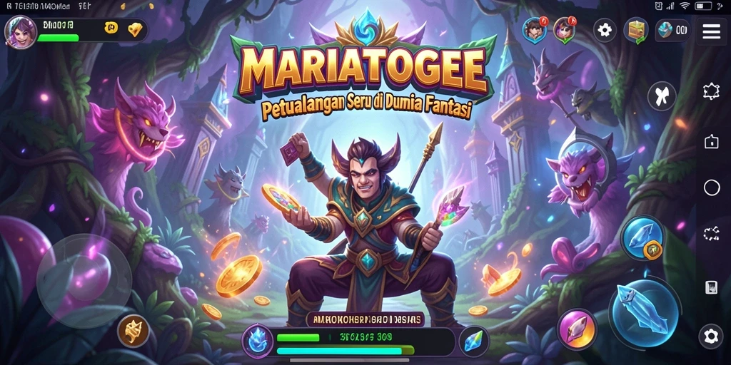 Screeshot gameplay MARIATOGEL menampilkan aksi petualangan seru.