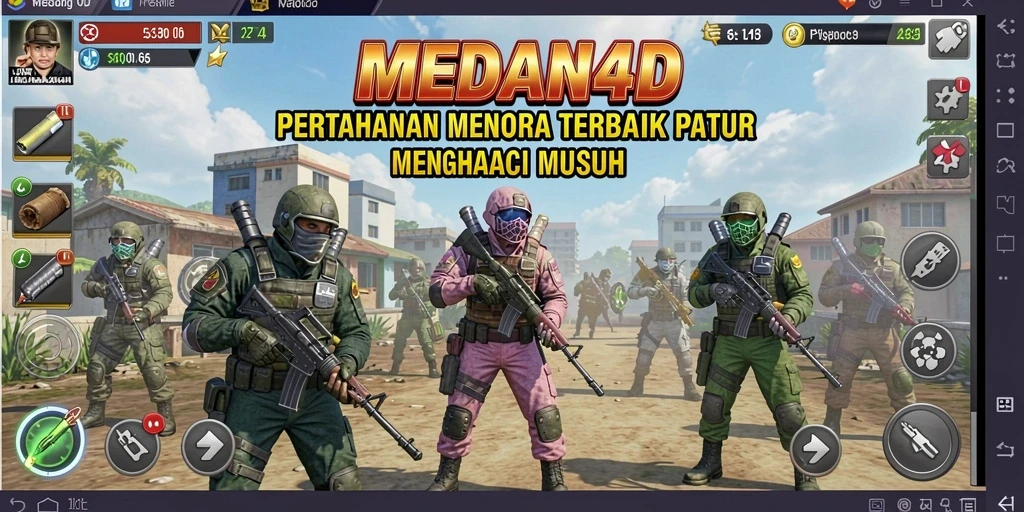 Gameplay seru MEDAN4D yang menampilkan pertahanan menara dalam aksi.