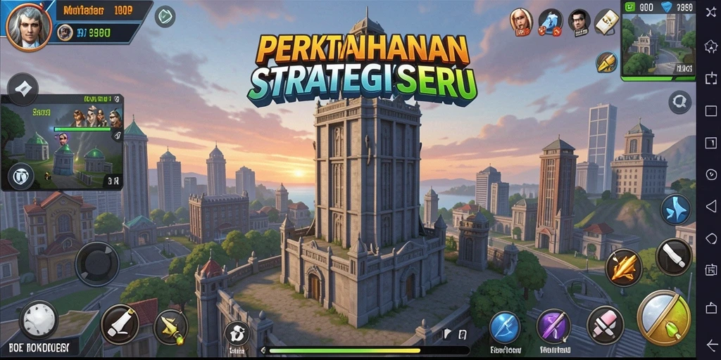 Tampilan gameplay menara pertahanan yang seru dan strategis.