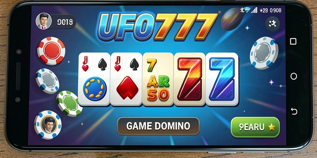 Tampilan gameplay menarik dari game Domino UFO777.